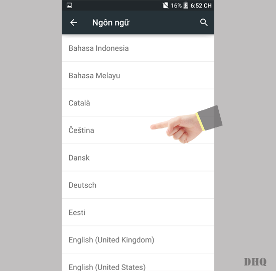  Chọn ngôn ngữ